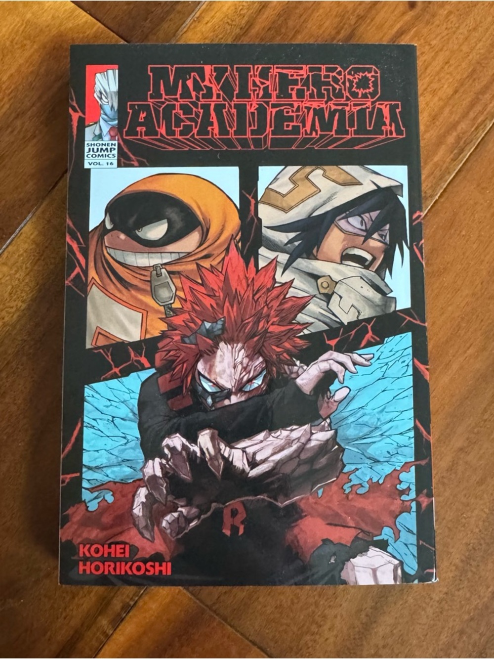 My Hero Academia Vol. 16 Manga — Red, Black & Blue Cover